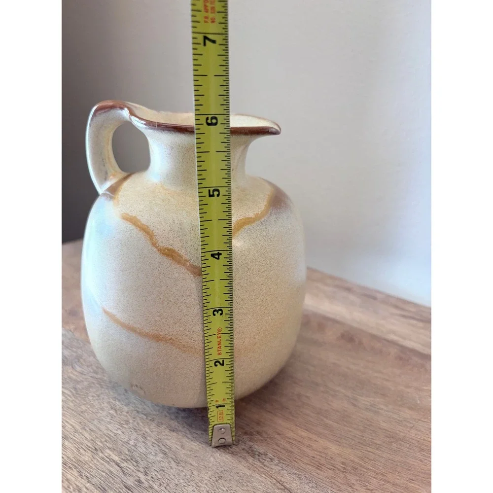 Vintage Frankoma Pottery Stoneware Pitcher Earth Tone Glaze Studio USA MCM